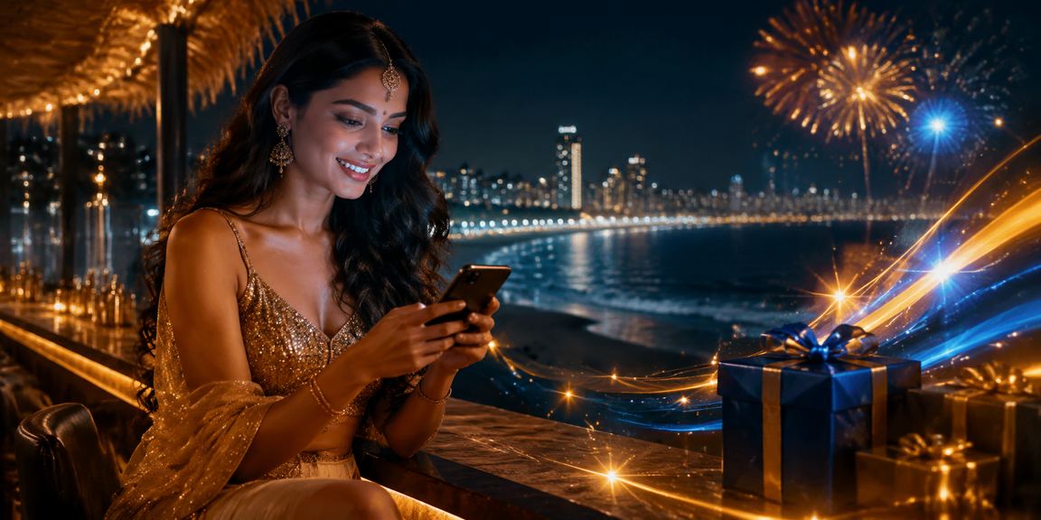 VIP player using smartphone for casino with luxury service in Mumbai